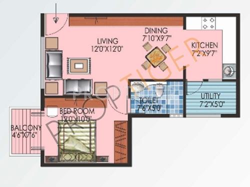 ATZ Gladiola Gardenia (1BHK+1T (701 sq ft) 701 sq ft)