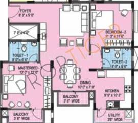 Paramount Pilatus (2BHK+2T (1,195 sq ft) 1195 sq ft)