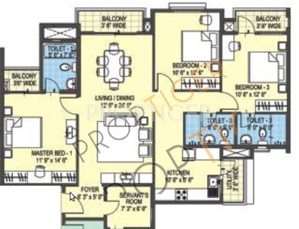 Paramount Pilatus (3BHK+3T (1,685 sq ft) Servant Room 1685 sq ft) Paramount Pilatus (3BHK+3T (1,685 sq ft) Servant Room 1685 sq ft)
