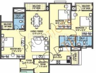 Paramount Pilatus (3BHK+3T (1,685 sq ft) Servant Room 1685 sq ft) Paramount Pilatus (3BHK+3T (1,685 sq ft) Servant Room 1685 sq ft)