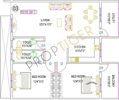 Radiant Jasmine Gardens (2BHK+2T (1,015 sq ft) 1015 sq ft) Radiant Jasmine Gardens (2BHK+2T (1,015 sq ft) 1015 sq ft)