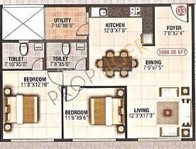 Divya MN Luxuria (2BHK+2T (1,068 sq ft) 1068 sq ft) Divya MN Luxuria (2BHK+2T (1,068 sq ft) 1068 sq ft)