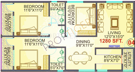 Jana Splendour 1 (3BHK+2T (1,285 sq ft) 1285 sq ft) Jana Splendour 1 (3BHK+2T (1,285 sq ft) 1285 sq ft)