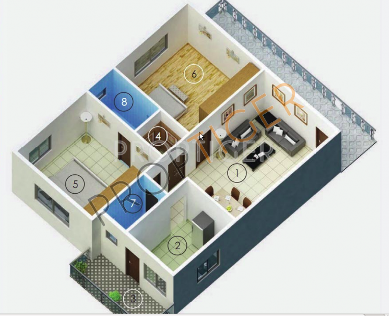 Comfort Comfort Dynasty (2BHK+2T (981 sq ft) + Pooja Room 981 sq ft)