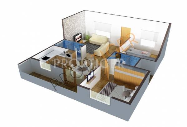 DS Spring (2BHK+2T (1,110 sq ft) 1110 sq ft)