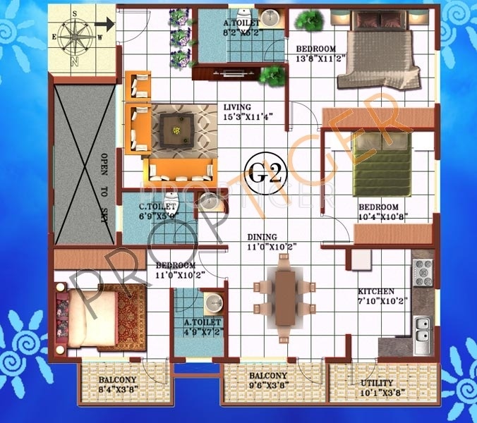 Sahasra Pride (3BHK+3T (1,374 sq ft) 1374 sq ft) Sahasra Pride (3BHK+3T (1,374 sq ft) 1374 sq ft)