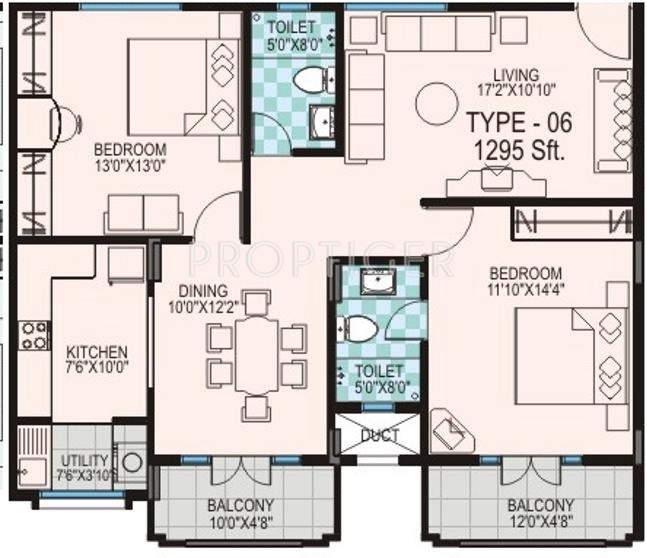 Chitrakut Environs (2BHK+2T (1,295 sq ft) 1295 sq ft) Chitrakut Environs (2BHK+2T (1,295 sq ft) 1295 sq ft)