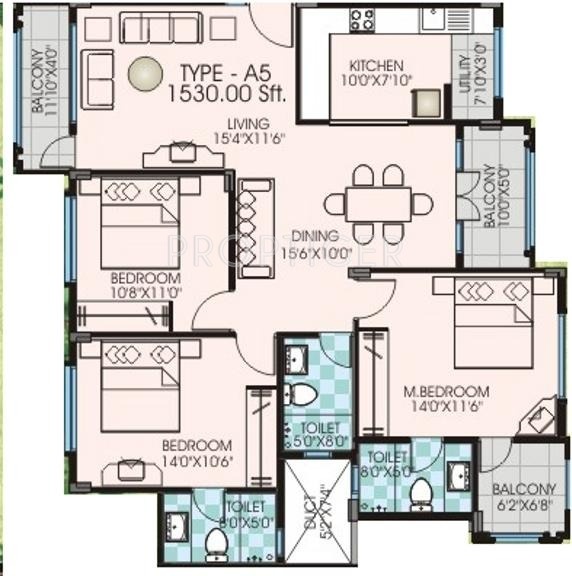 Chitrakut Environs (3BHK+3T (1,530 sq ft) 1530 sq ft) Chitrakut Environs (3BHK+3T (1,530 sq ft) 1530 sq ft)