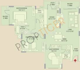 Brigade Paramount (3BHK+3T (1,730 sq ft) 1730 sq ft) Brigade Paramount (3BHK+3T (1,730 sq ft) 1730 sq ft)