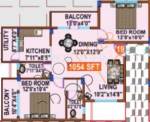 Mahaveer Willow Annex (2BHK+2T (1,054 sq ft) 1054 sq ft) Mahaveer Willow Annex (2BHK+2T (1,054 sq ft) 1054 sq ft)