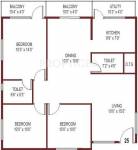 SLS Sunflower (3BHK+2T (1,318 sq ft) 1318 sq ft)
