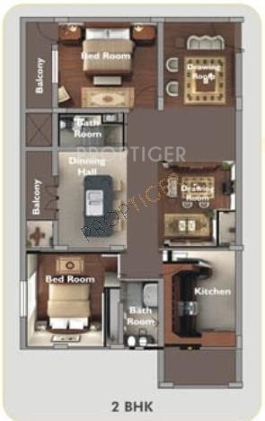 Vmaks Roselle (2BHK+2T (1,139 sq ft) 1139 sq ft)