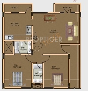 Vmaks Chalet (2BHK+2T (1,162 sq ft) 1162 sq ft)