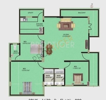 Vmaks Chalet (3BHK+3T (1,679 sq ft) 1679 sq ft) Vmaks Chalet (3BHK+3T (1,679 sq ft) 1679 sq ft)