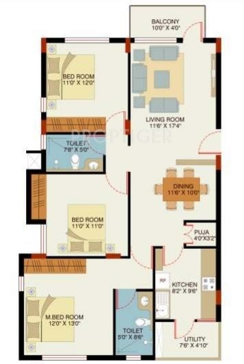 VKC Chourasia Manor Phase 2 (3BHK+2T (1,437 sq ft) 1437 sq ft) VKC Chourasia Manor Phase 2 (3BHK+2T (1,437 sq ft) 1437 sq ft)