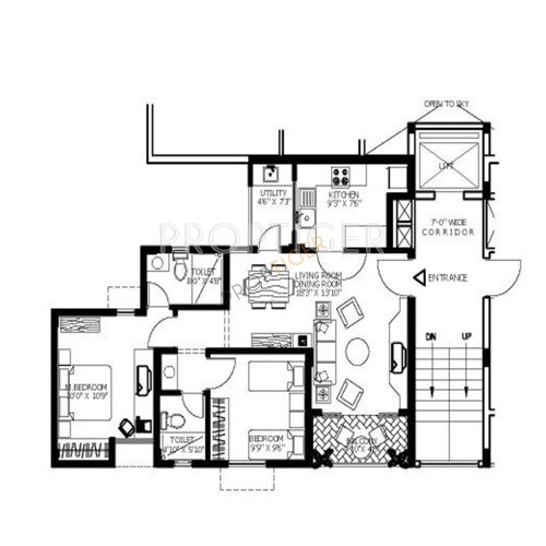 Shriram Surabhi (2BHK+2T (924 sq ft) 924 sq ft)