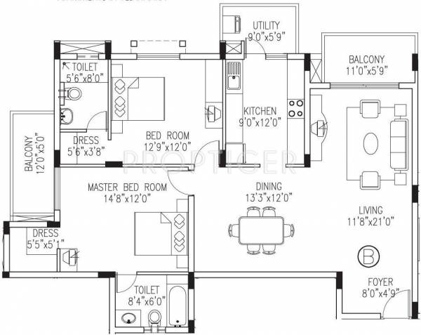 Value VDB Celadon (2BHK+2T (1,579 sq ft) 1579 sq ft) Value VDB Celadon (2BHK+2T (1,579 sq ft) 1579 sq ft)