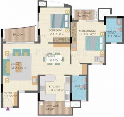 Nitesh Flushing Meadows (2BHK+2T (1,347 sq ft) 1347 sq ft)