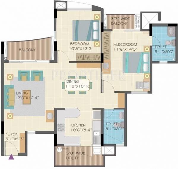 Nitesh Flushing Meadows (2BHK+2T (1,347 sq ft) 1347 sq ft) Nitesh Flushing Meadows (2BHK+2T (1,347 sq ft) 1347 sq ft)