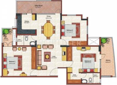 Pratham Casa Serene (3BHK+2T (1,583 sq ft) 1583 sq ft)