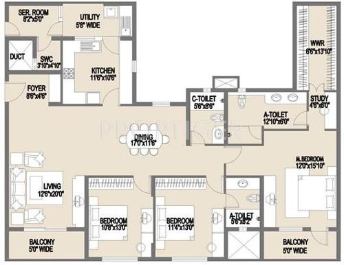 Adarsh Palm Retreat (3BHK+3T (2,275 sq ft) 2275 sq ft)