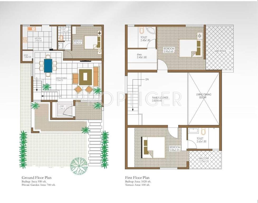 Square Opal Akshaya (3BHK+3T (2,650 sq ft)   Pooja Room 2650 sq ft)