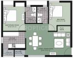 Unitech Gardens (2BHK+2T (1,016 sq ft)   Pooja Room 1016 sq ft)