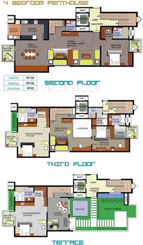 Ozone Residenza (4BHK+4T (4,694 sq ft)   Servant Room 4694 sq ft)