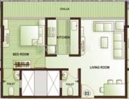 Kamla Aquina (1BHK+1T (700 sq ft) 700 sq ft) Kamla Aquina (1BHK+1T (700 sq ft) 700 sq ft)