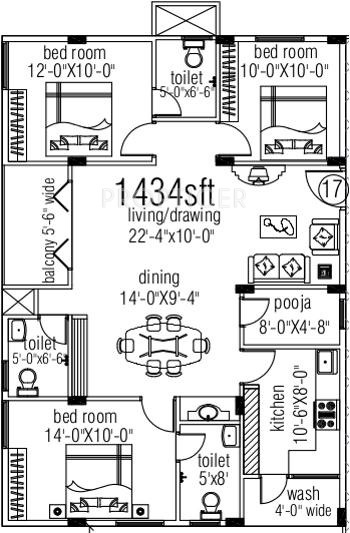 Suavity Amuulya (3BHK+3T (1,434 sq ft)   Pooja Room 1434 sq ft) Suavity Amuulya (3BHK+3T (1,434 sq ft)   Pooja Room 1434 sq ft)