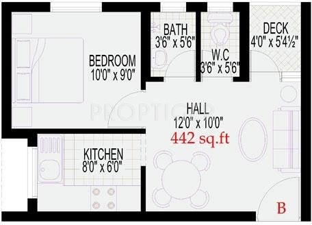 Vijay Lotus Pond (1BHK+1T (442 sq ft) 442 sq ft) Vijay Lotus Pond (1BHK+1T (442 sq ft) 442 sq ft)