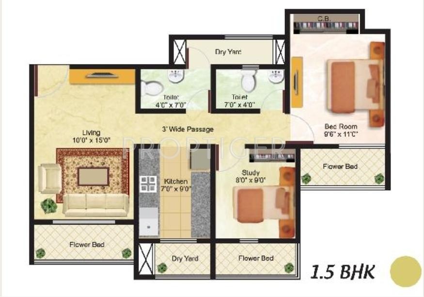 Sanghvi Ecocity (1BHK+1T (900 sq ft) 900 sq ft) Sanghvi Ecocity (1BHK+1T (900 sq ft) 900 sq ft)