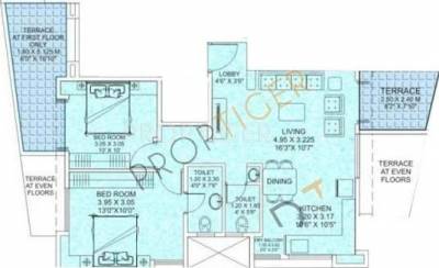 Yugal Nandala (2BHK+2T (936 sq ft) 936 sq ft)