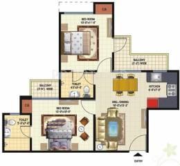 Amrapali Princely Estate (2BHK+2T (875 sq ft) 875 sq ft) Amrapali Princely Estate (2BHK+2T (875 sq ft) 875 sq ft)
