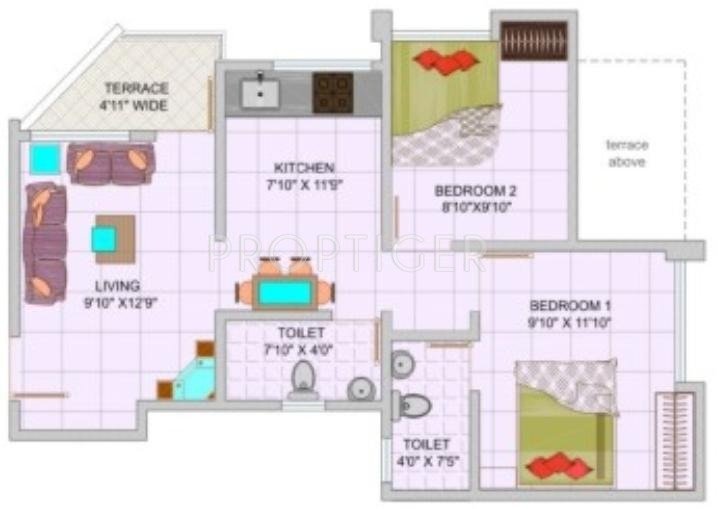 Dreams Sankalp (2BHK+2T (930 sq ft) 930 sq ft)