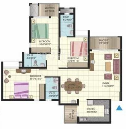 Emmanuel Meadows (3BHK+3T (1,560 sq ft) 1560 sq ft) Emmanuel Meadows (3BHK+3T (1,560 sq ft) 1560 sq ft)