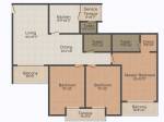 3C Lotus Panache (3BHK+3T (1,415 sq ft) 1415 sq ft)