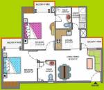 Paramount Floraville (2BHK+2T (1,045 sq ft) 1045 sq ft)