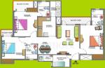 Paramount Floraville (3BHK+4T (1,685 sq ft) + Servant Room 1685 sq ft)