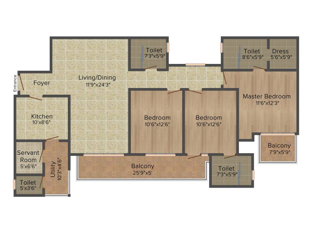 Emaar The Enclave (3BHK+4T (1,920 sq ft) Servant Room 1920 sq ft) Emaar The Enclave (3BHK+4T (1,920 sq ft) Servant Room 1920 sq ft)