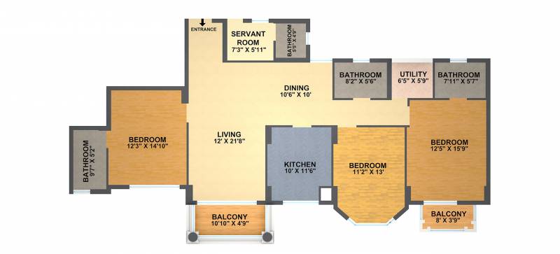 DLF Gardencity (3BHK+4T (2,097 sq ft) + Study Room 2097 sq ft)
