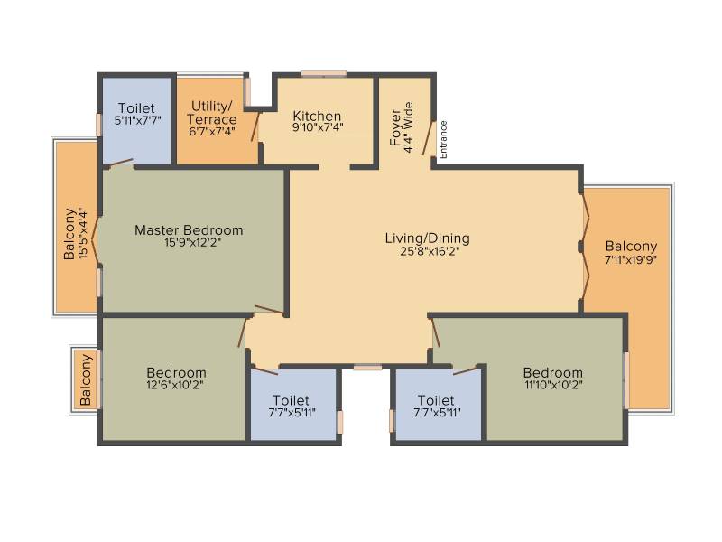Vatika Premium Floors (3BHK+3T (1,785 sq ft) 1785 sq ft)