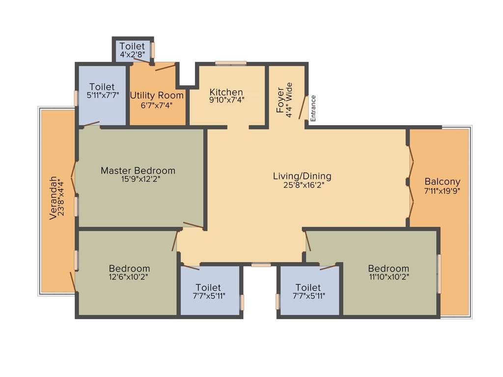 Vatika Premium Floors (3BHK+4T (1,725 sq ft) + Servant Room 1725 sq ft)