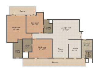 CHD Avenue 71 (3BHK+3T (1,743 sq ft) + Servant Room 1743 sq ft) CHD Avenue 71 (3BHK+3T (1,743 sq ft) + Servant Room 1743 sq ft)