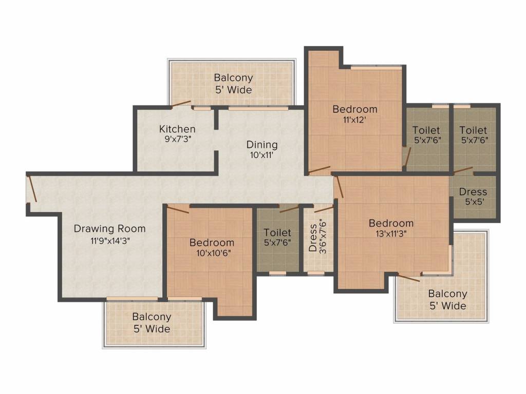 Sidhartha NCR Greens (3BHK+3T (1,548 sq ft) 1548 sq ft) Sidhartha NCR Greens (3BHK+3T (1,548 sq ft) 1548 sq ft)