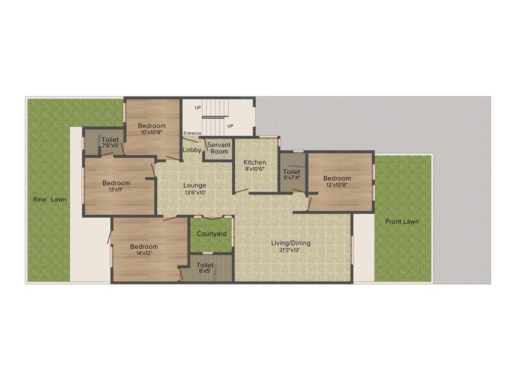 Emaar Emerald Floors (4BHK+4T (1,750 sq ft) + Servant Room 1750 sq ft)