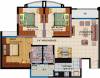 RNA Viva (3BHK+2T (1,275 sq ft) 1275 sq ft)