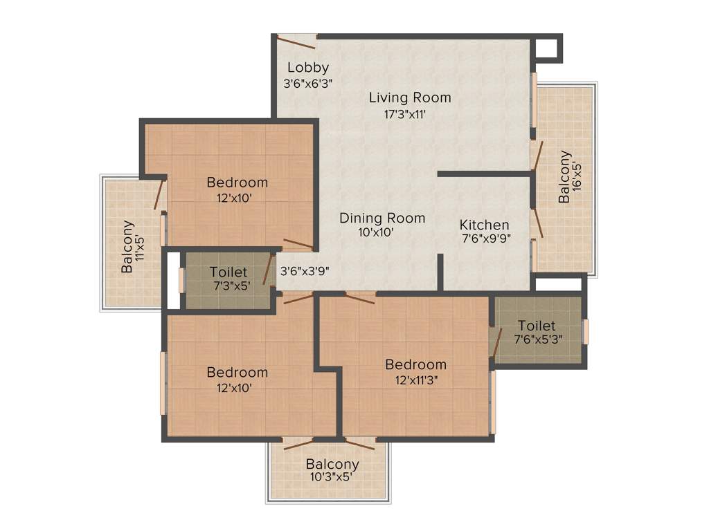 Shubhkamna Tec Homes (3BHK+2T (1,500 sq ft) 1500 sq ft)