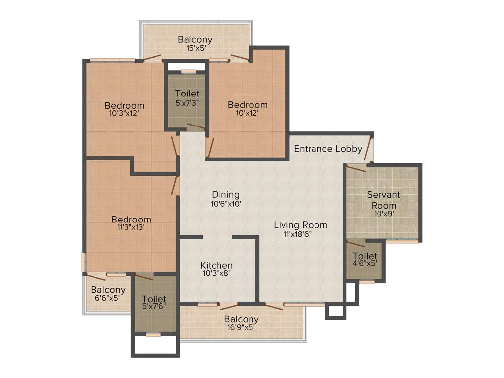 Shubhkamna Tec Homes (3BHK+2T (1,750 sq ft) Servant Room 1750 sq ft)