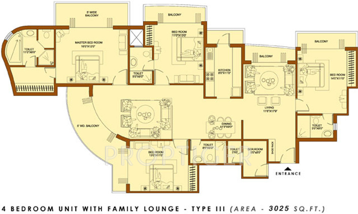 Amrapali Platinum (4BHK+4T (3,025 sq ft) + Servant Room 3025 sq ft)